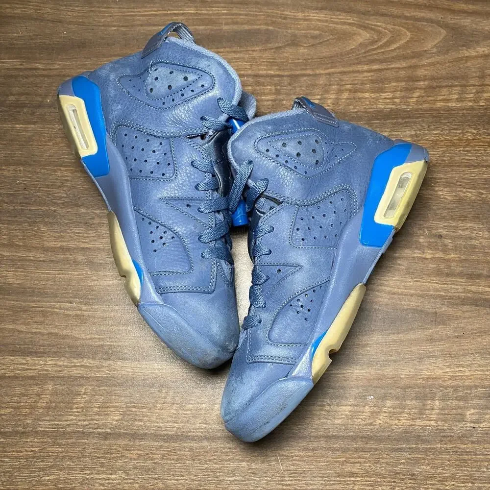 Kid's Air Jordan 6 Retro Jimmy Butler GS Diffused Blue Size 5.5Y (384665-400)